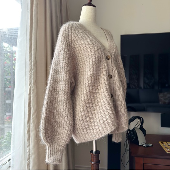 Sezane Basile Cardigan Medium Light Beige - Picture 4 of 11